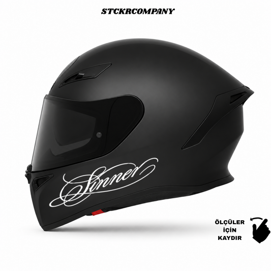Sinner Kask Sticker - Kask Çene Sticker | STCKRCOMPANY