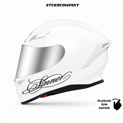 Sinner Kask Sticker - Kask Çene Sticker | STCKRCOMPANY