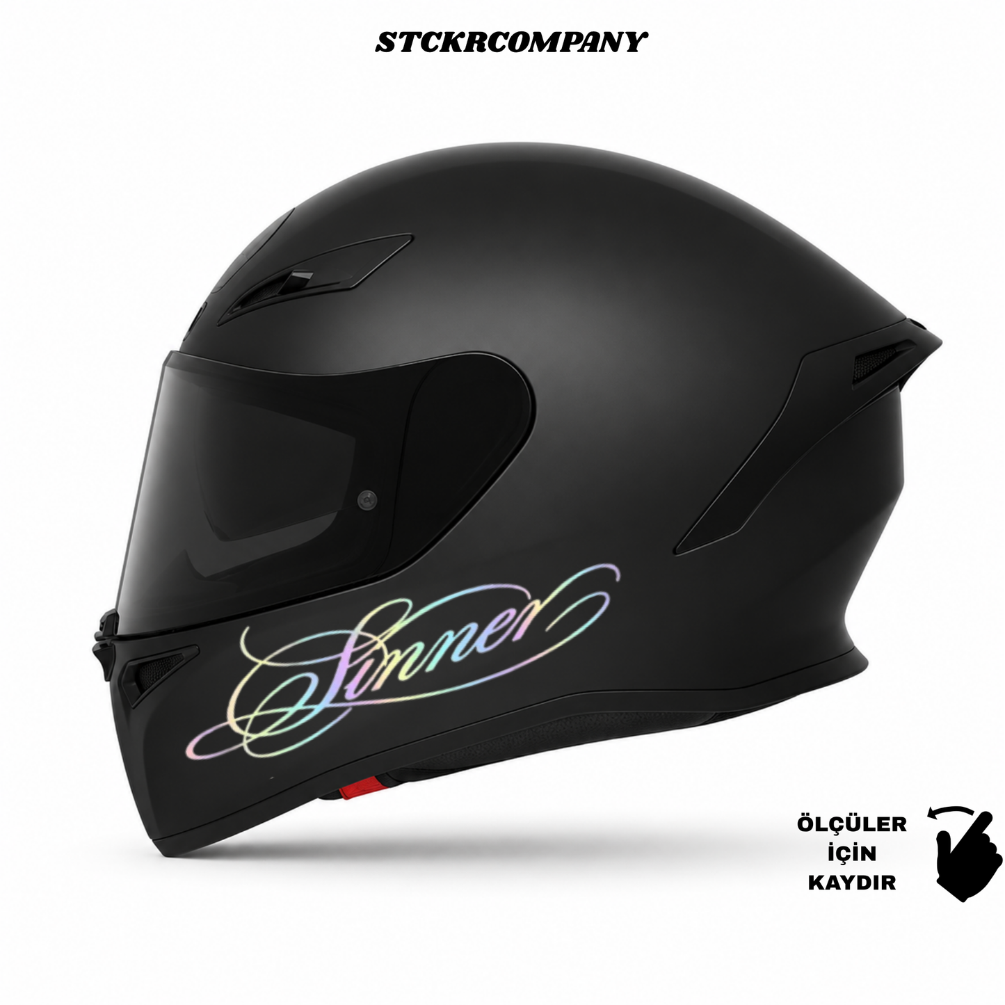 Sinner Kask Sticker - Kask Çene Sticker | STCKRCOMPANY