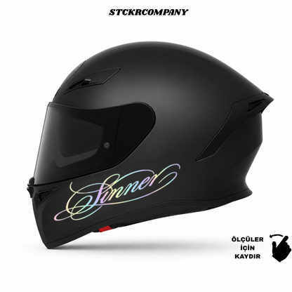 Sinner Kask Sticker - Kask Çene Sticker | STCKRCOMPANY