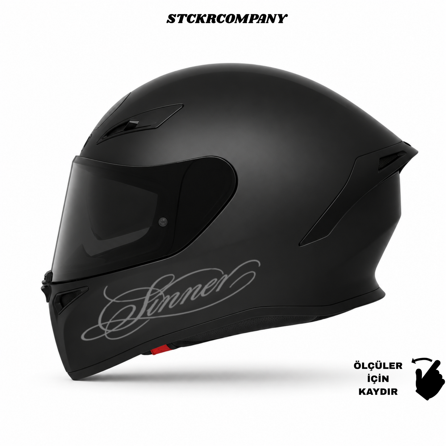 Sinner Kask Sticker - Kask Çene Sticker | STCKRCOMPANY