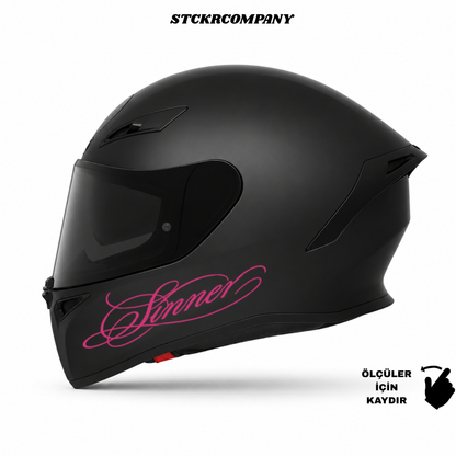 Sinner Kask Sticker - Kask Çene Sticker | STCKRCOMPANY