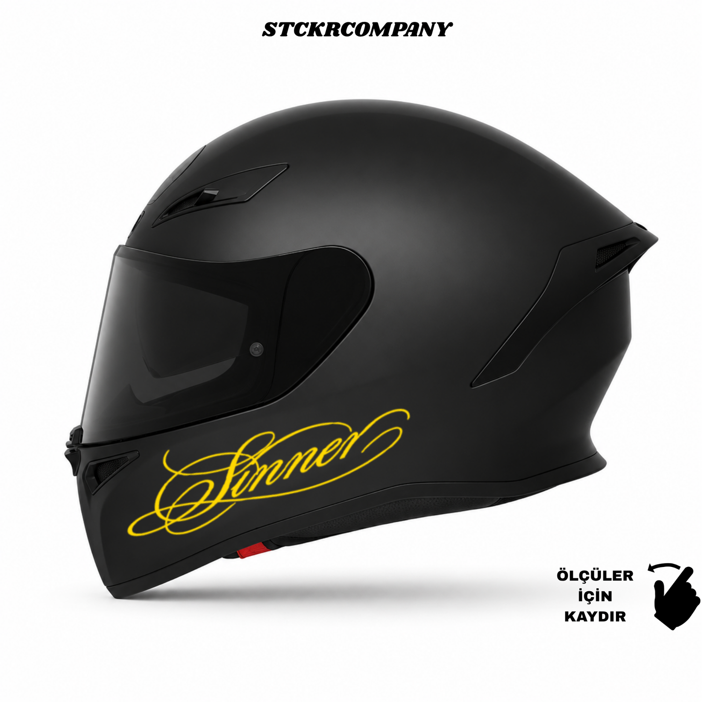 Sinner Kask Sticker - Kask Çene Sticker | STCKRCOMPANY