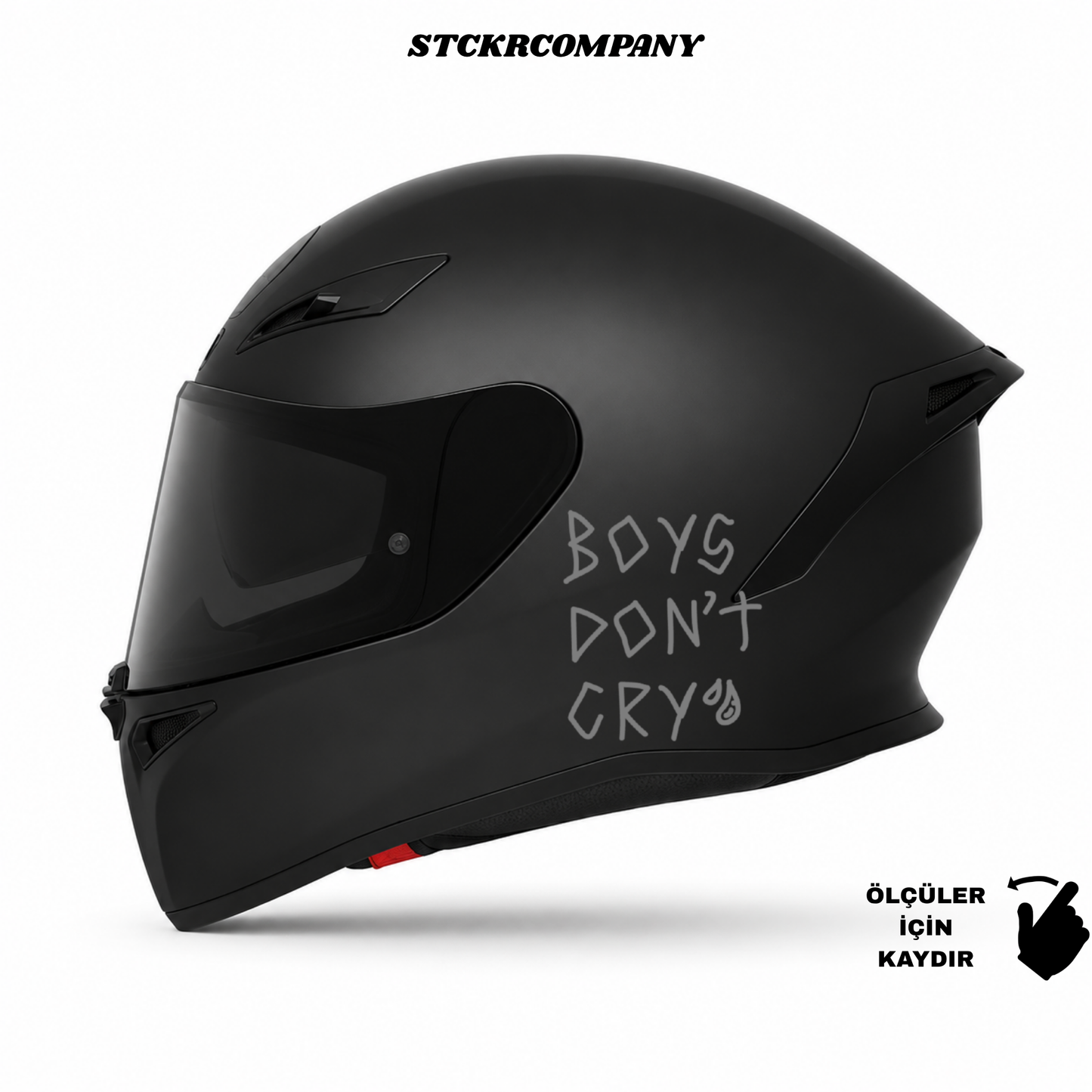 Boys Don't Cry - Minimal Kask ve Motor Sticker | STCKRCOMPANY