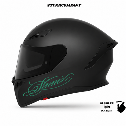 Sinner Kask Sticker - Kask Çene Sticker | STCKRCOMPANY