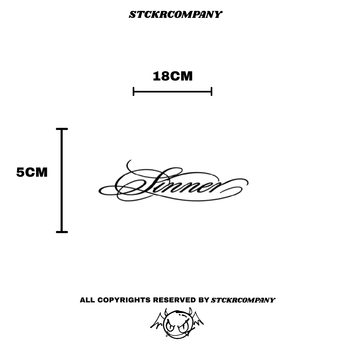 Sinner Kask Sticker - Kask Çene Sticker | STCKRCOMPANY