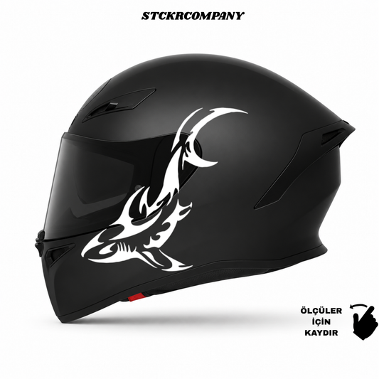 Köpek Balığı Kask Sticker | STCKRCOMPANY