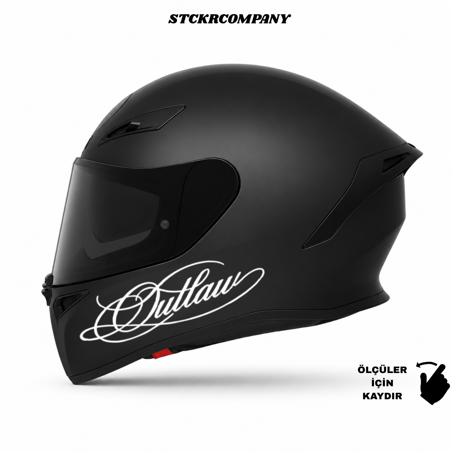 Outlaw Kask Sticker - Kask Çene Sticker | STCKRCOMPANY