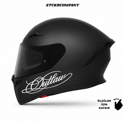 Outlaw Kask Sticker - Kask Çene Sticker | STCKRCOMPANY