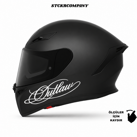 Outlaw Kask Sticker - Kask Çene Sticker | STCKRCOMPANY