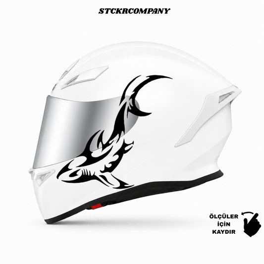 Köpek Balığı Kask Sticker | STCKRCOMPANY