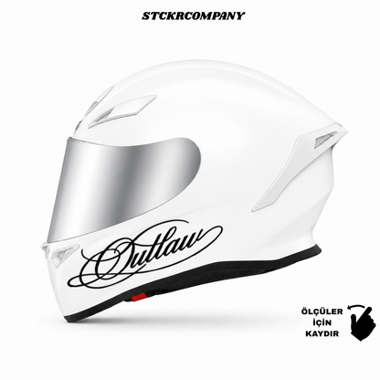 Outlaw Kask Sticker - Kask Çene Sticker | STCKRCOMPANY