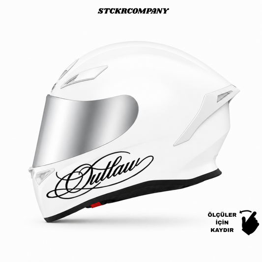 Outlaw Kask Sticker - Kask Çene Sticker | STCKRCOMPANY