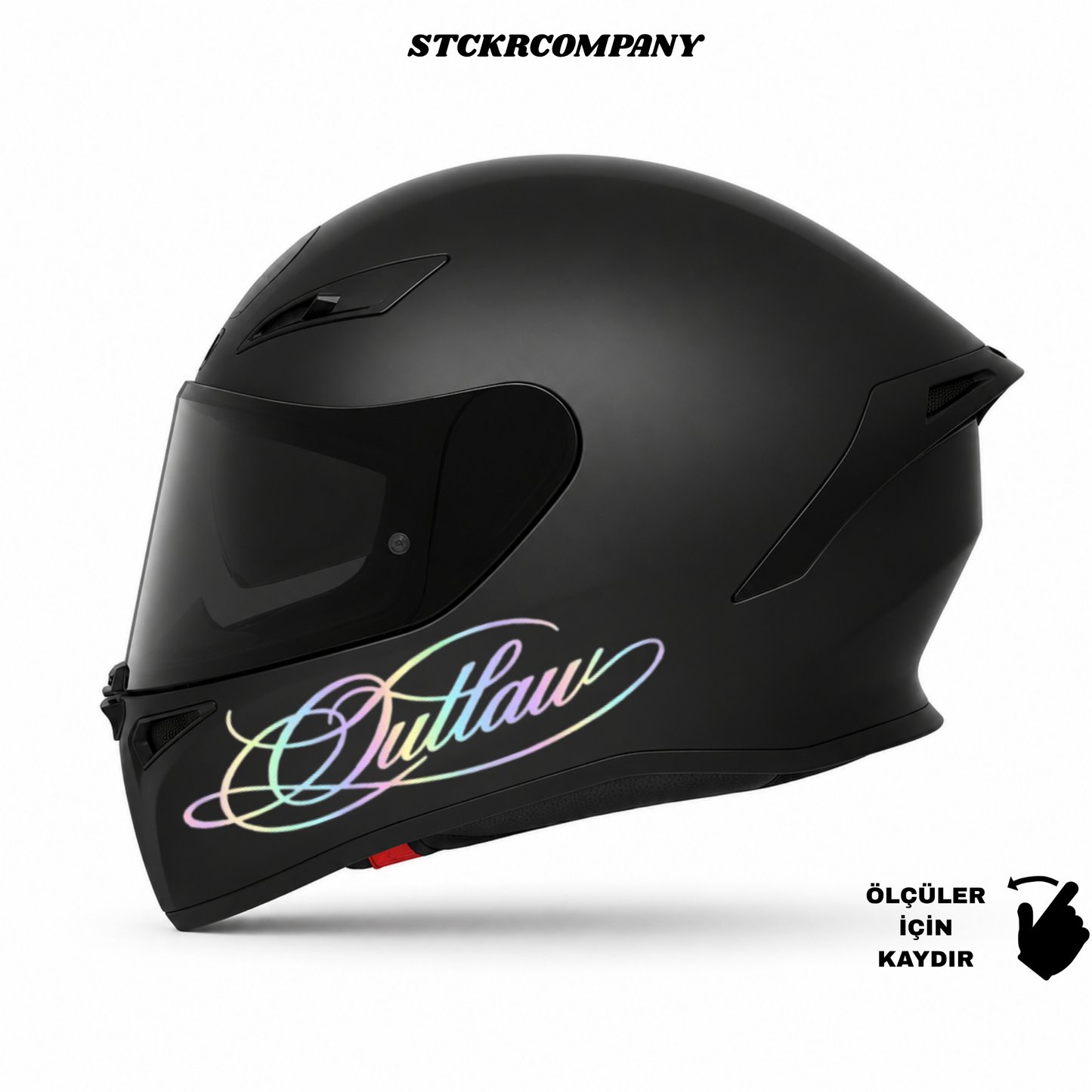 Outlaw Kask Sticker - Kask Çene Sticker | STCKRCOMPANY
