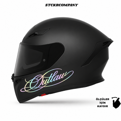 Outlaw Kask Sticker - Kask Çene Sticker | STCKRCOMPANY