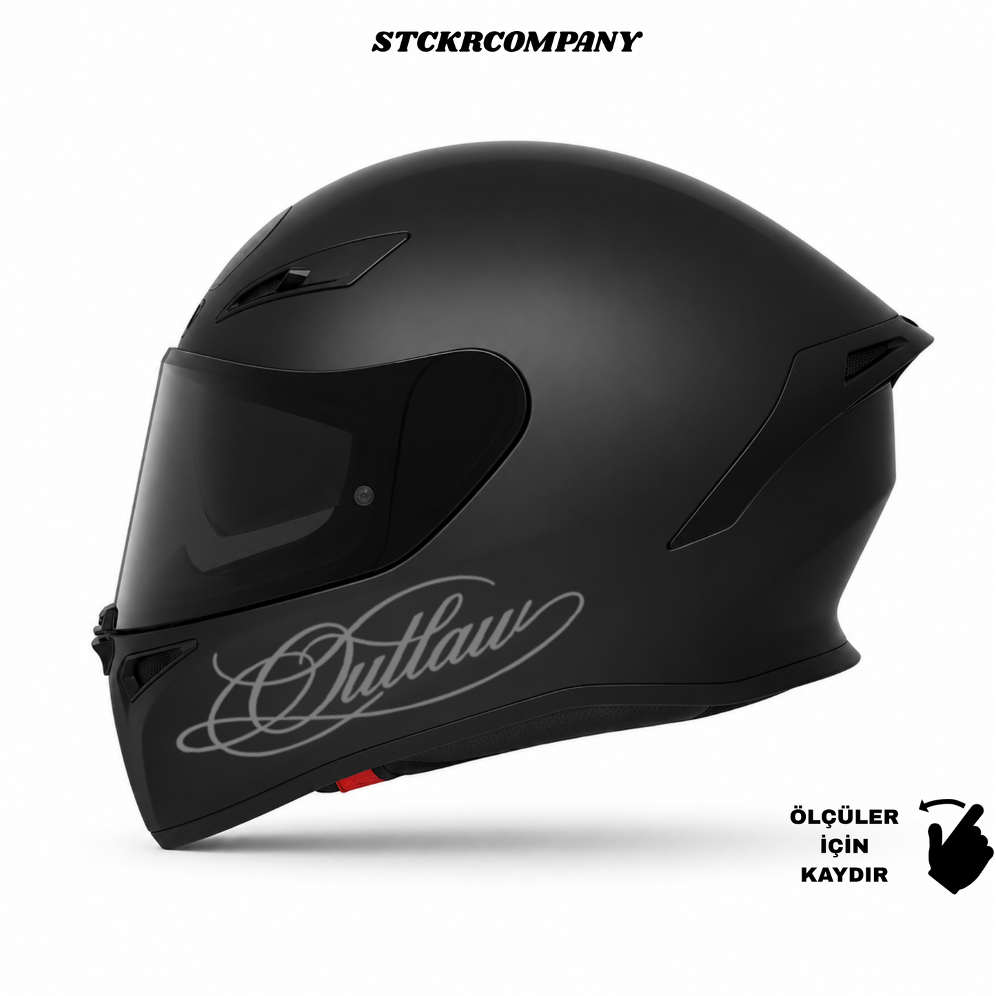 Outlaw Kask Sticker - Kask Çene Sticker | STCKRCOMPANY