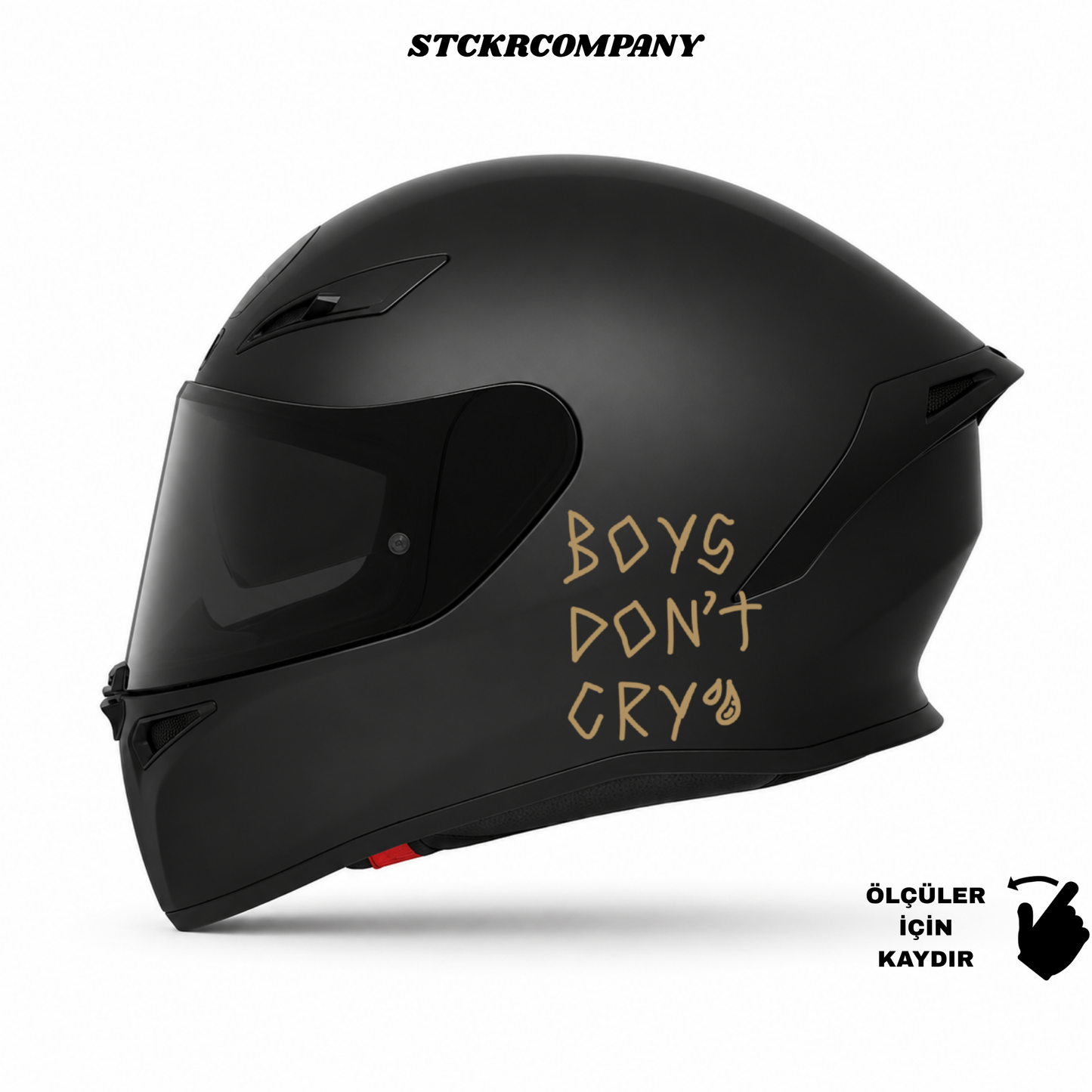 Boys Don't Cry - Minimal Kask ve Motor Sticker | STCKRCOMPANY