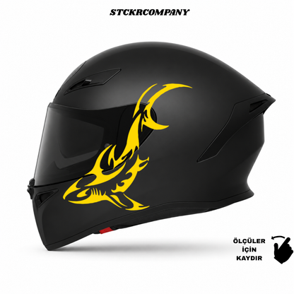Köpek Balığı Kask Sticker