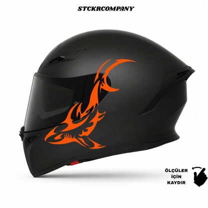 Köpek Balığı Kask Sticker