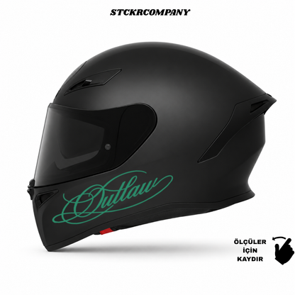 Outlaw Kask Sticker - Kask Çene Sticker | STCKRCOMPANY