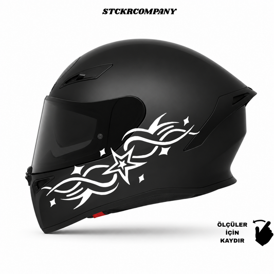 Kayan Yıldız Kask Sticker | STCKRCOMPANY