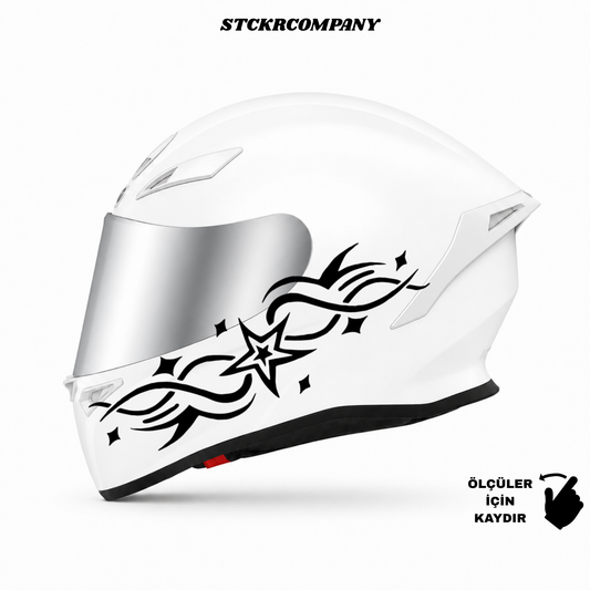Kayan Yıldız Kask Sticker | STCKRCOMPANY