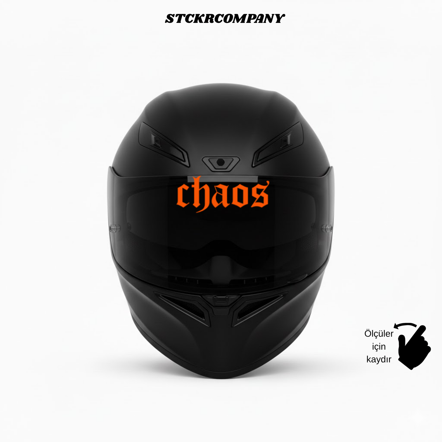 Chaos Vizör Sticker - Vizör Önü Yazı Sticker | STCKRCOMPANY