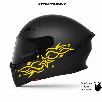 Kayan Yıldız Kask Sticker
