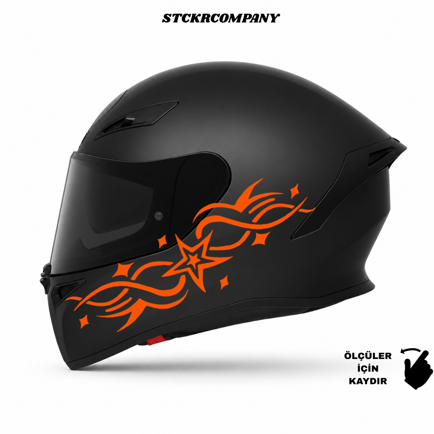 Kayan Yıldız Kask Sticker