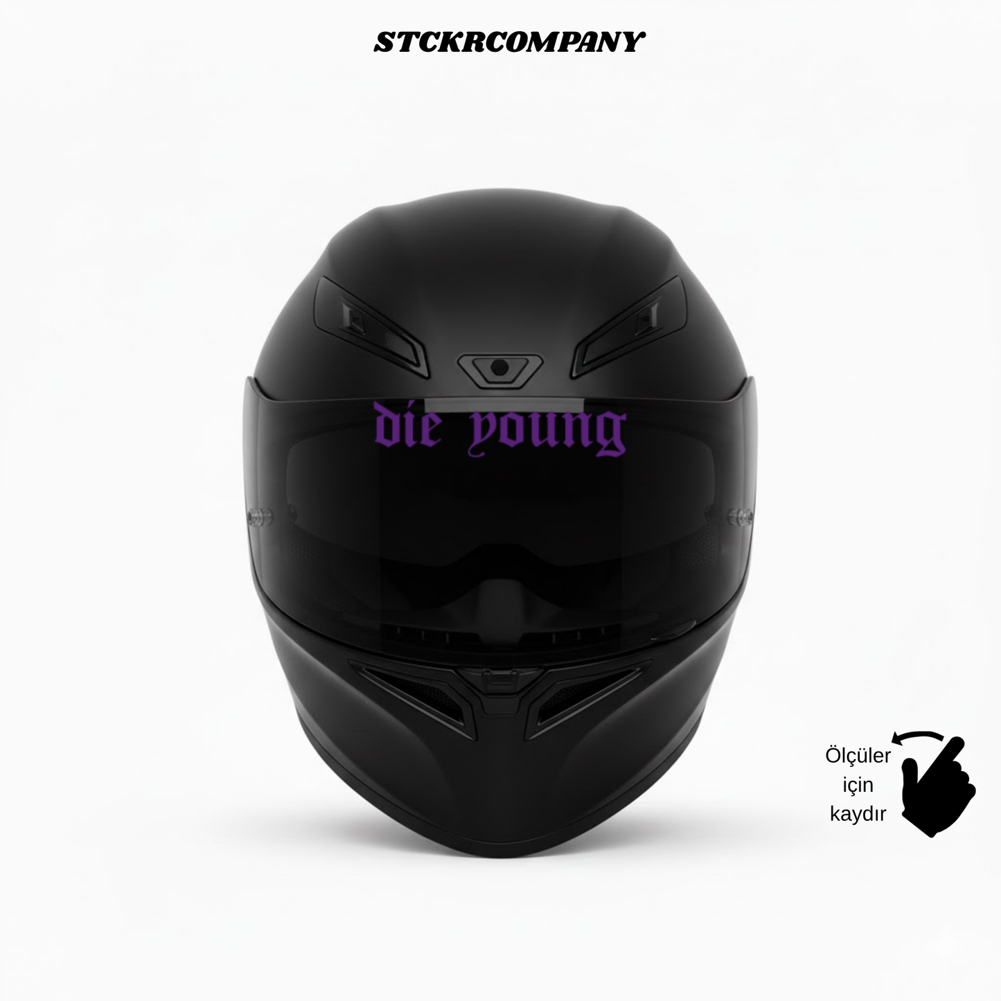 Die Young Sticker - Vizör Önü Yazı Sticker | STCKRCOMPANY