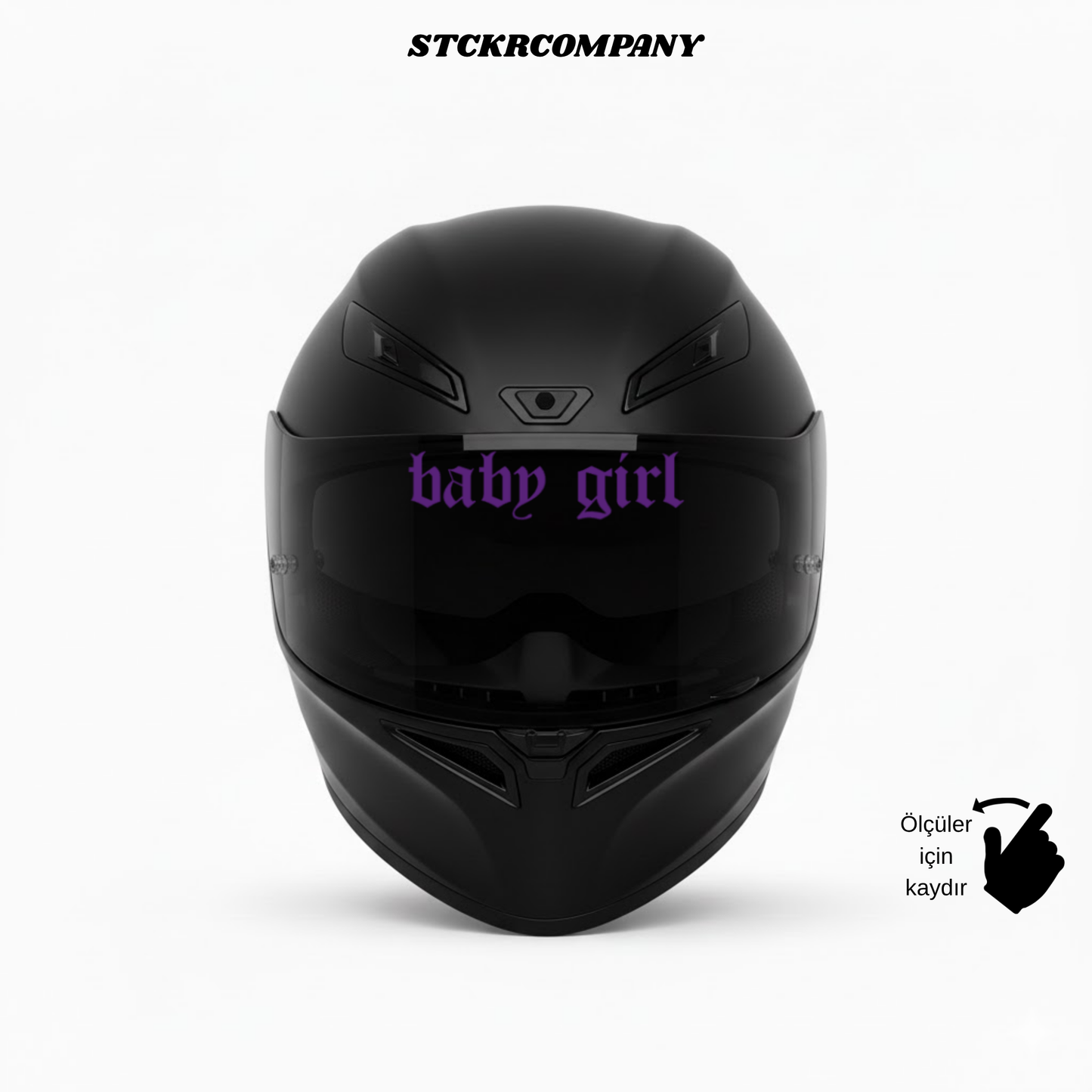 Baby Girl Vizör Sticker - Vizör Önü Yazı Sticker | STCKRCOMPANY