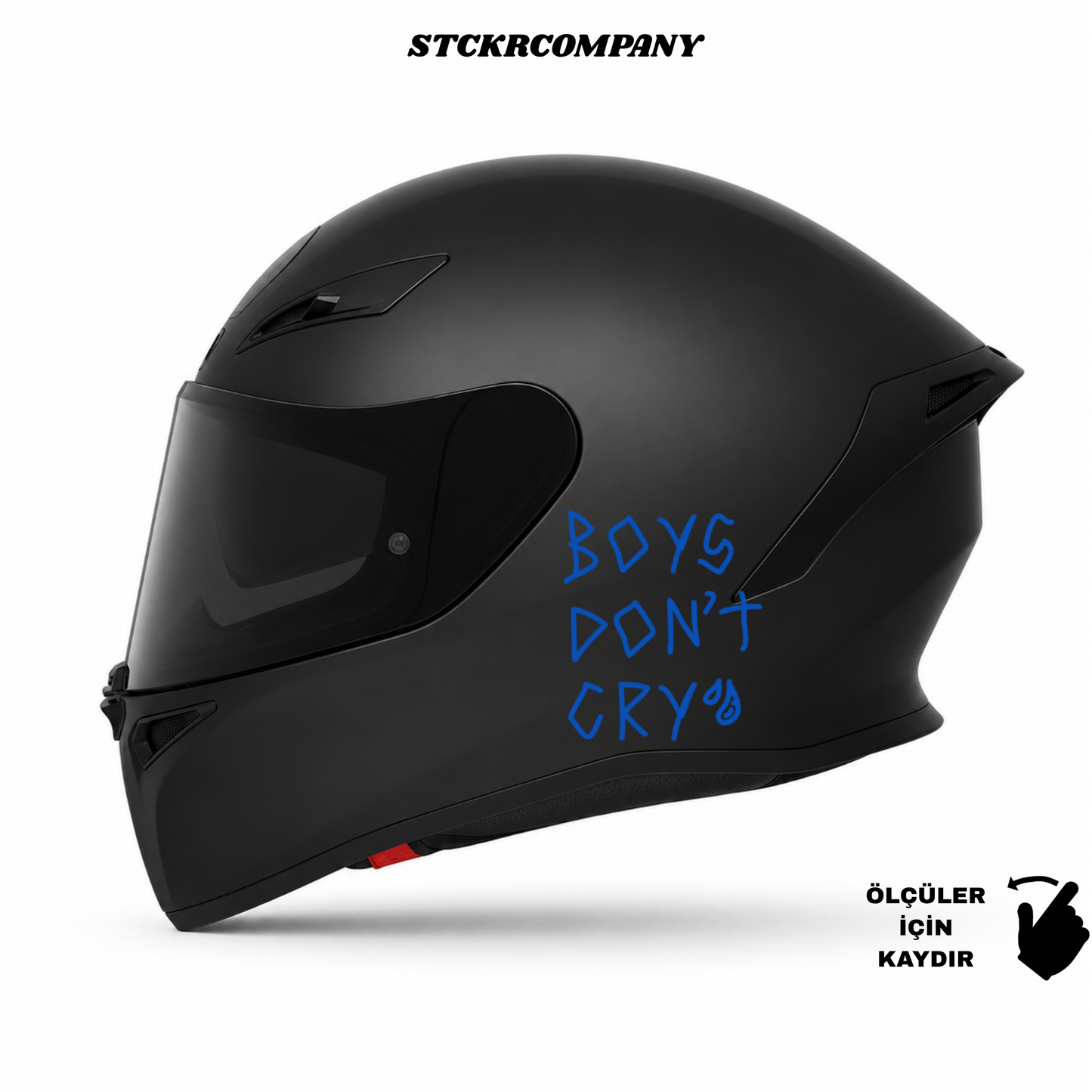 Boys Don't Cry - Minimal Kask ve Motor Sticker | STCKRCOMPANY
