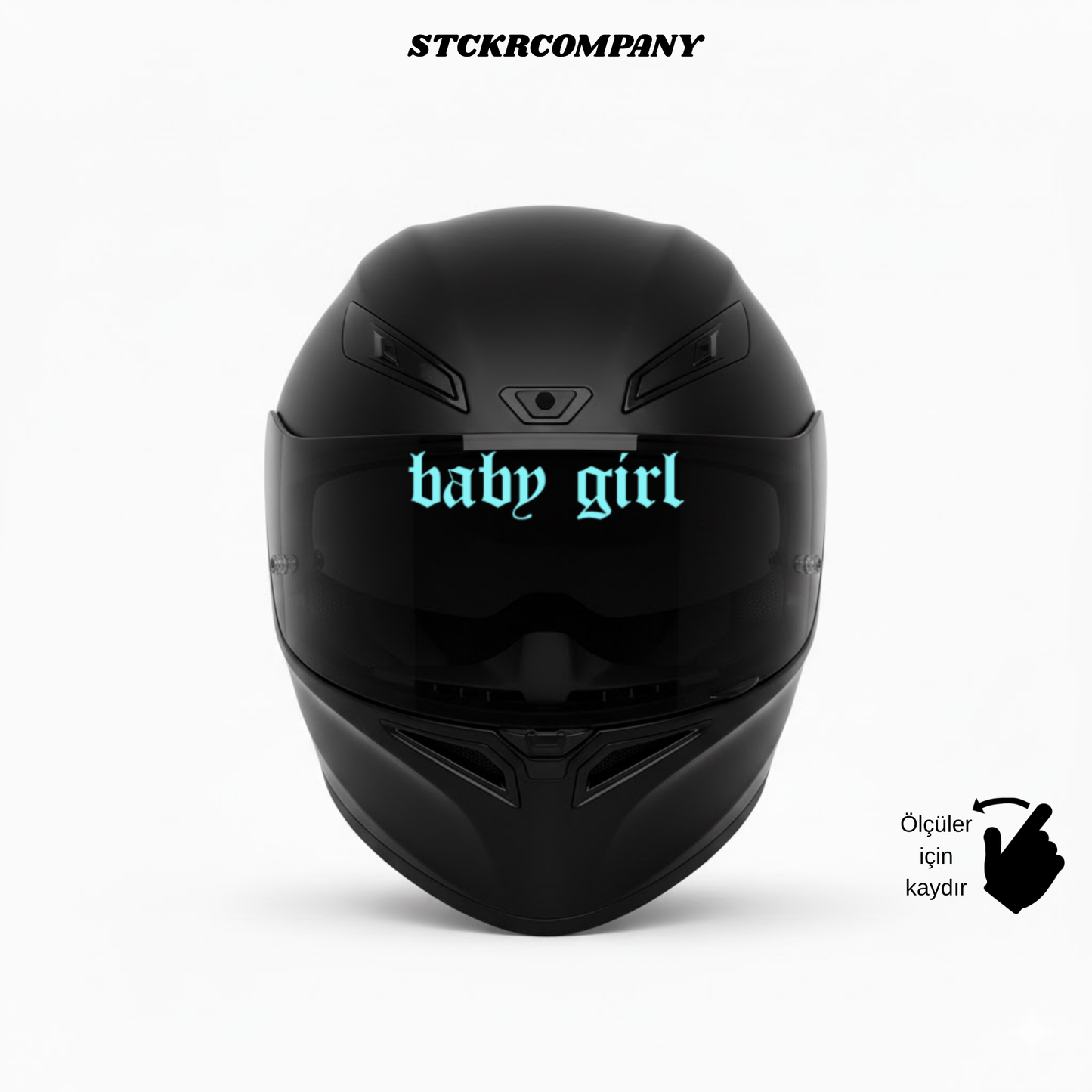 Baby Girl Vizör Sticker - Vizör Önü Yazı Sticker | STCKRCOMPANY