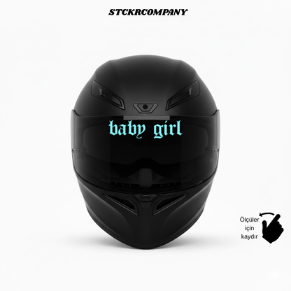 Baby Girl Vizör Sticker - Vizör Önü Yazı Sticker | STCKRCOMPANY