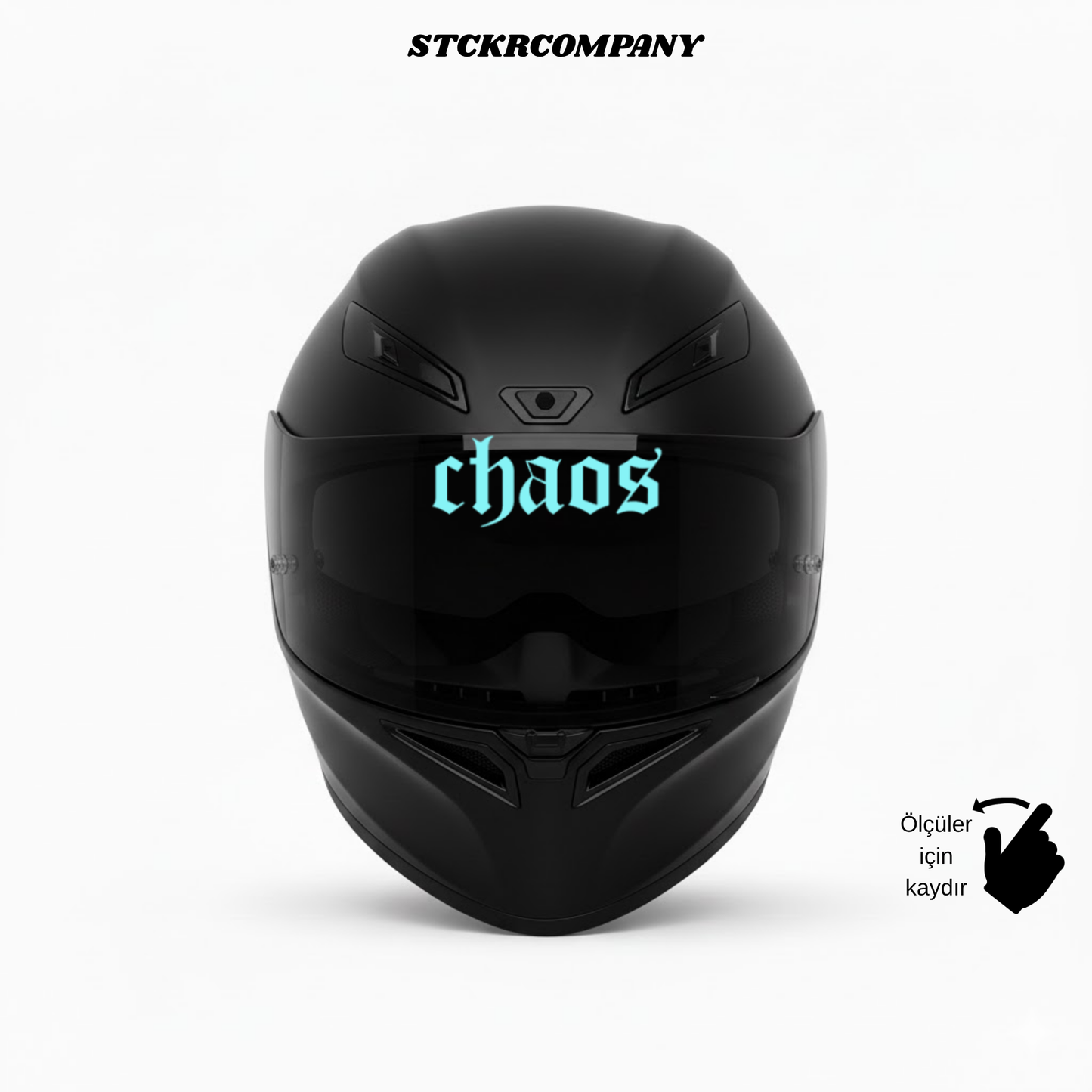 Chaos Vizör Sticker - Vizör Önü Yazı Sticker | STCKRCOMPANY