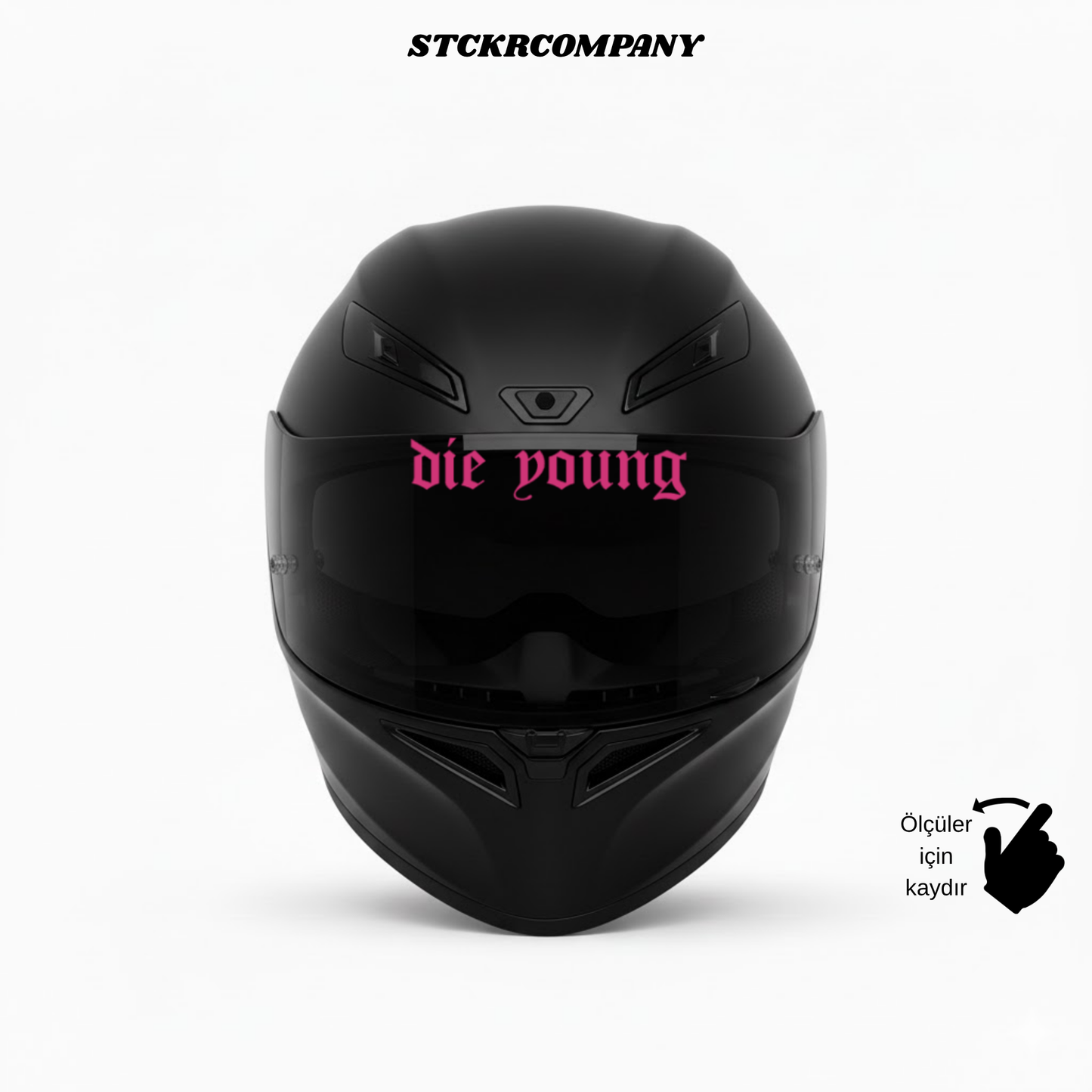 Die Young Sticker - Vizör Önü Yazı Sticker | STCKRCOMPANY
