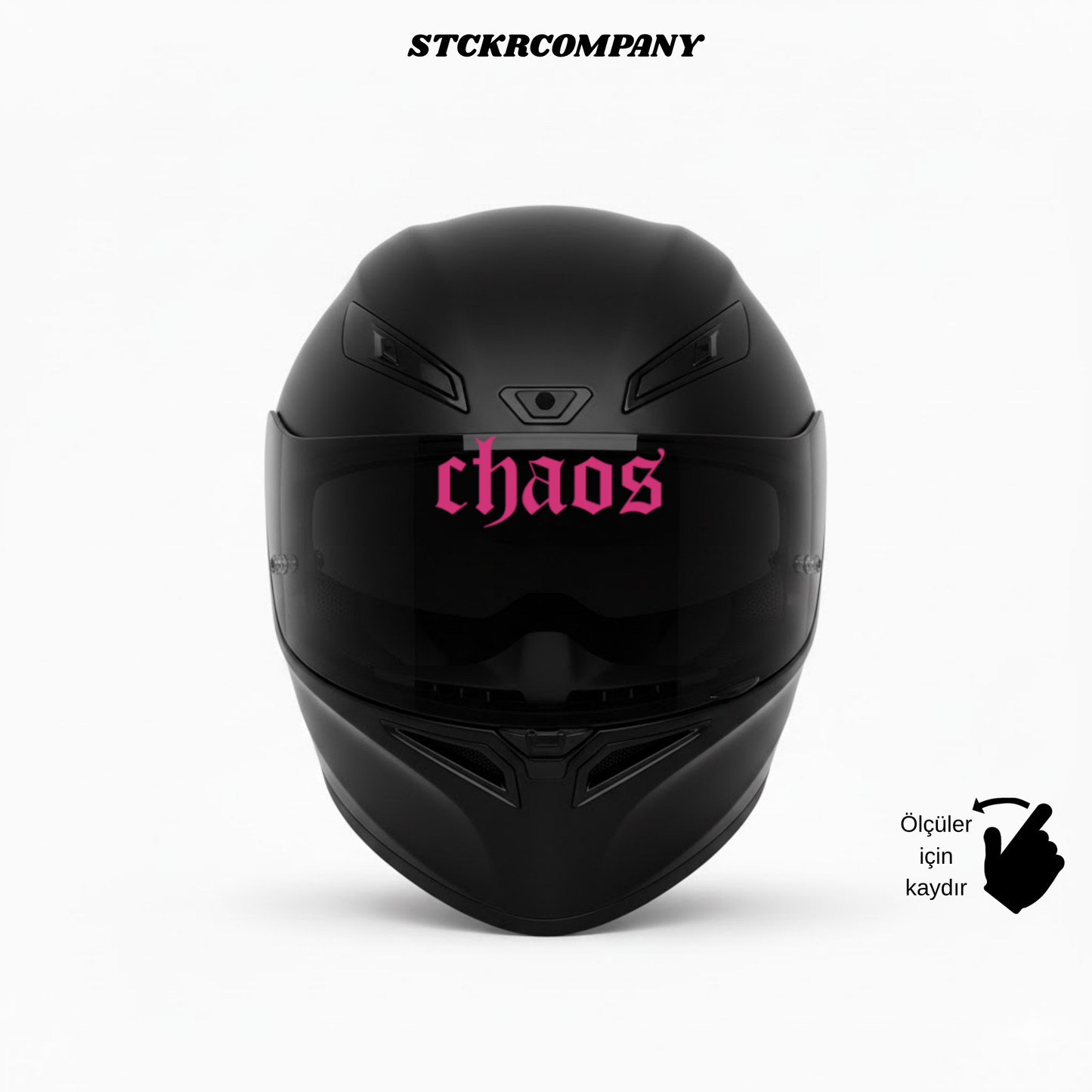 Chaos Vizör Sticker - Vizör Önü Yazı Sticker | STCKRCOMPANY
