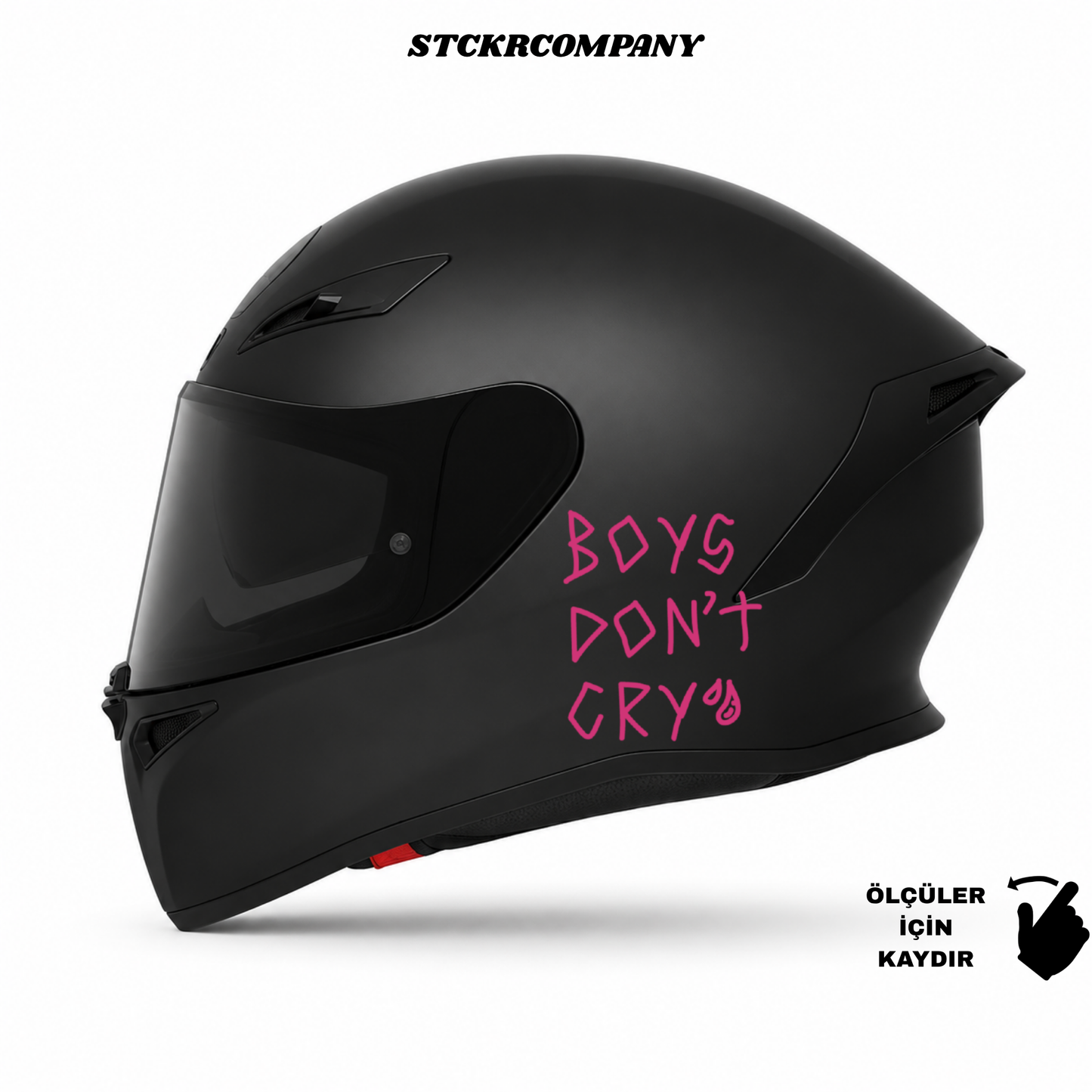 Boys Don't Cry - Minimal Kask ve Motor Sticker | STCKRCOMPANY