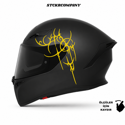 Tribal Köşe Kask Sticker