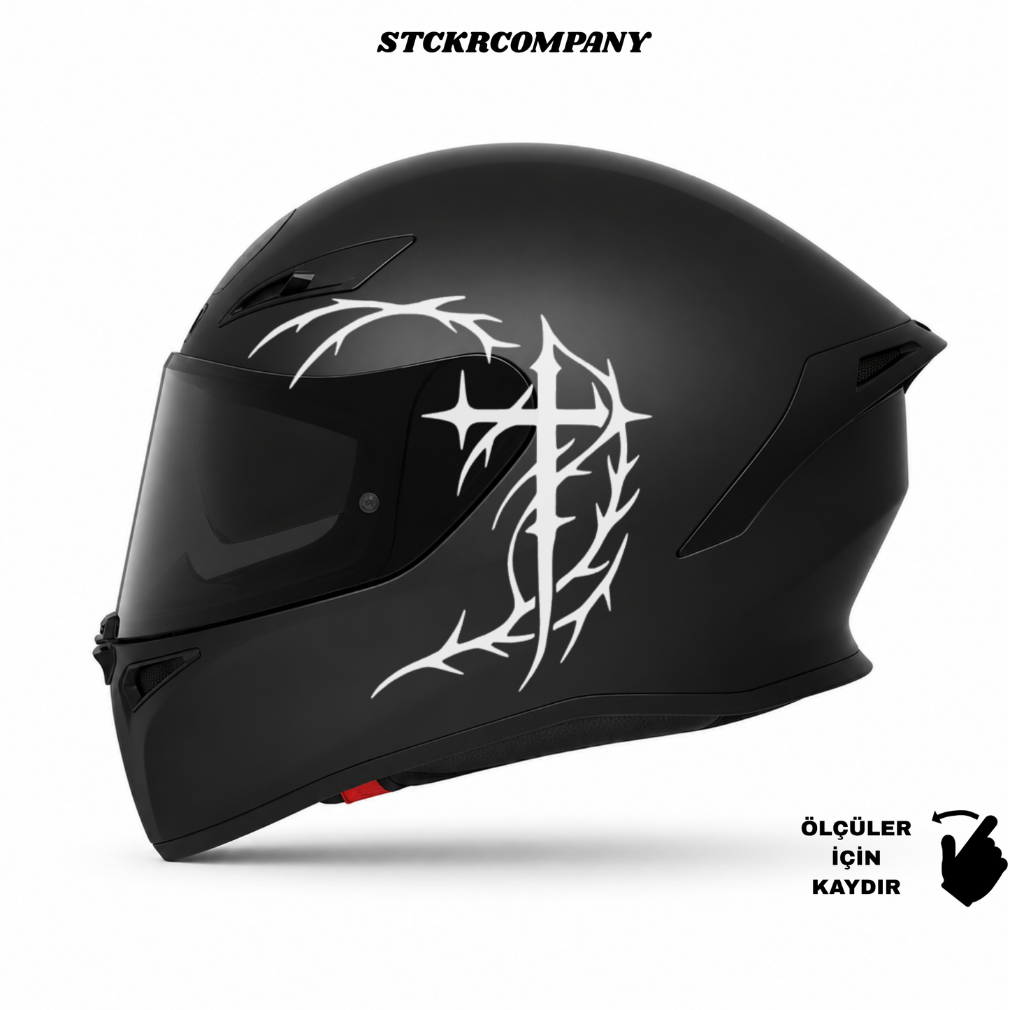 Tribal Haç Kask Sticker