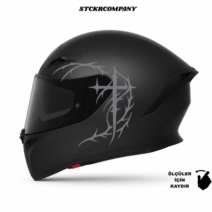 Tribal Haç Kask Sticker