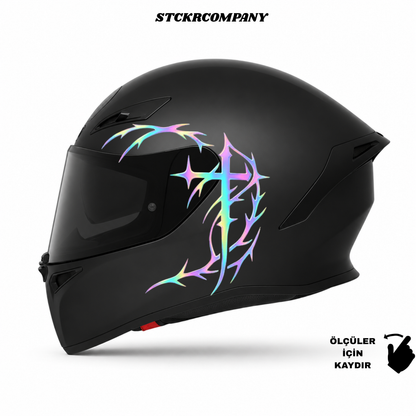 Tribal Haç Kask Sticker