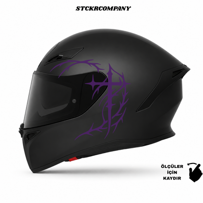 Tribal Haç Kask Sticker