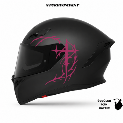 Tribal Haç Kask Sticker