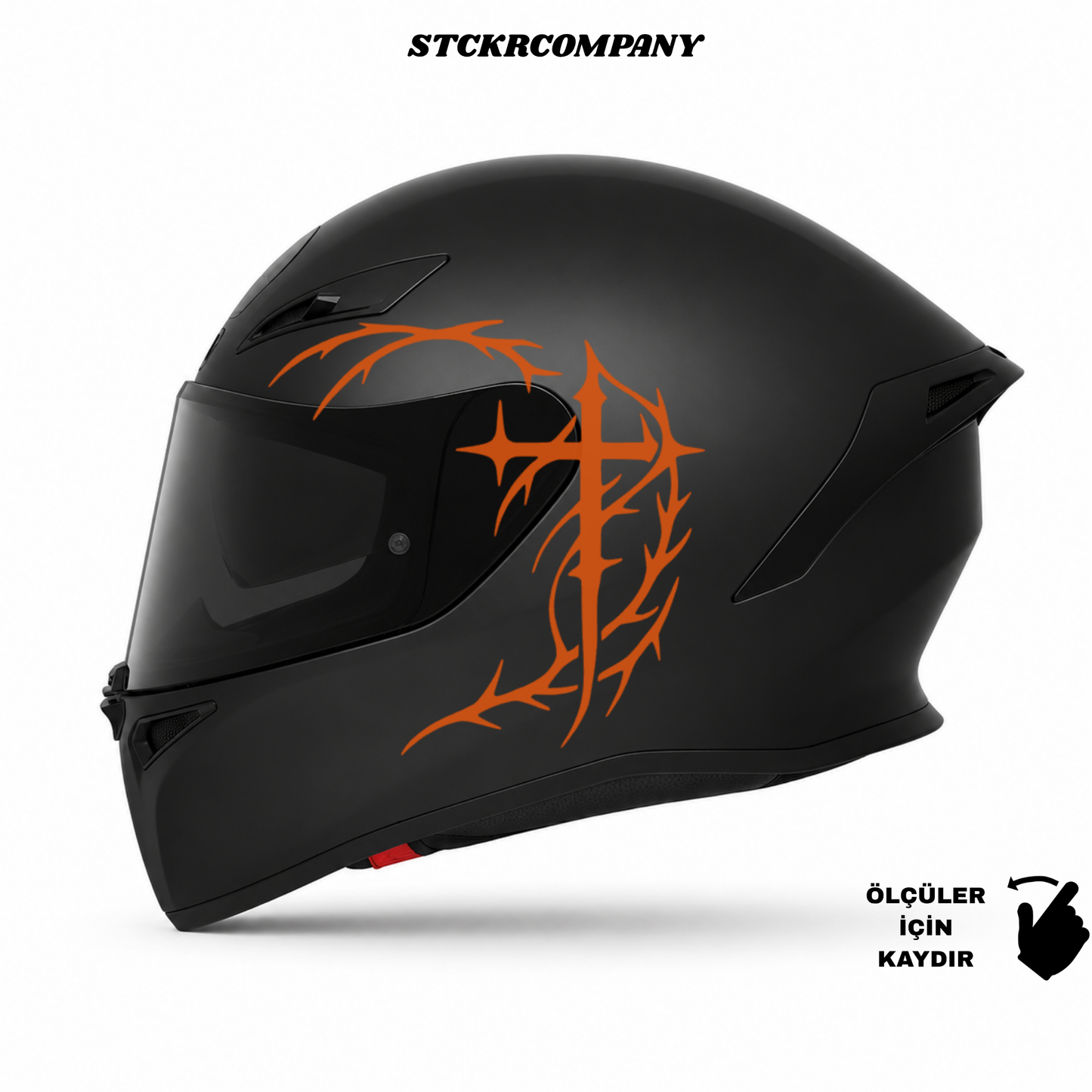 Tribal Haç Kask Sticker