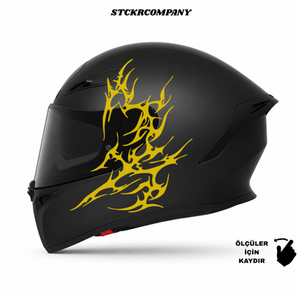 Tribal Kalp Kask Sticker