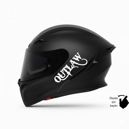 Outlaw Kask Sticker - Kask Çene Sticker | STCKRCOMPANY
