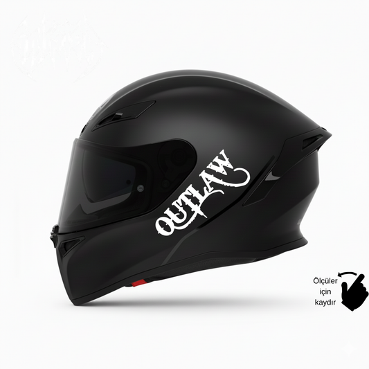 Outlaw Kask Sticker - Kask Çene Sticker | STCKRCOMPANY