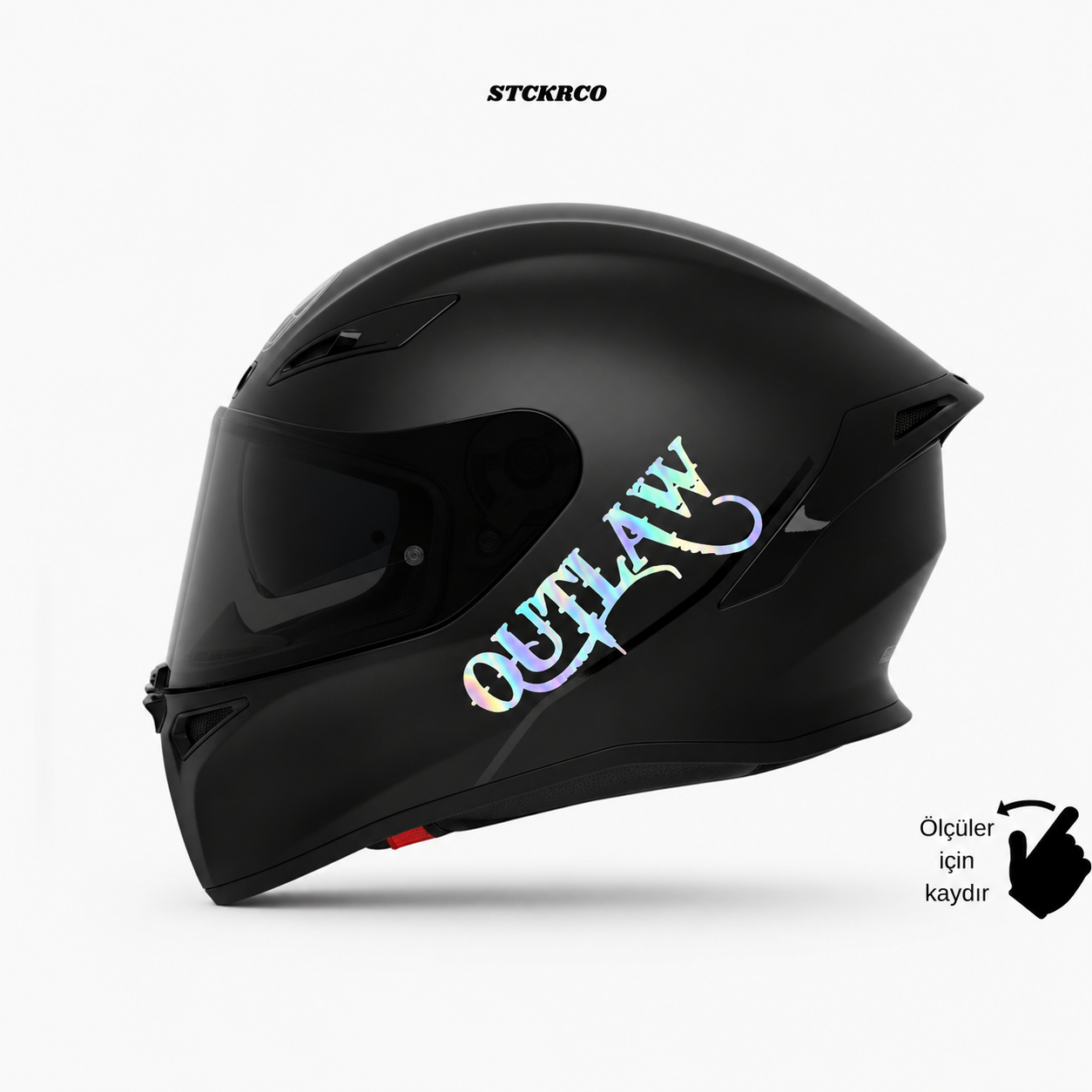 Outlaw Kask Sticker - Kask Çene Sticker | STCKRCOMPANY