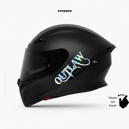 Outlaw Kask Sticker - Kask Çene Sticker | STCKRCOMPANY
